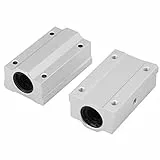 Linear Motion Kugellager, 2 Stück, CNC SCS12LUU Aluminium Linearbewegung Kugellager Gleitblock 12 mm Innendurchmesser