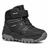 Geox J Himalaya Boy B ABX Ankle Boot, Black, 35 EU