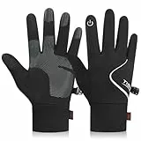 PULIOU Handschuhe Kinder Reithandschuhe Winter Warme Fahrradhandschuhe Anti-Rutsch Winddicht Leichte Touchscreen Wasserdicht Laufhandschuhe für Jungen Mädchen 4-12 Jahre, TM11-S(4-6Jahre)