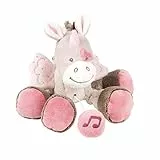 Nattou Mini Spieluhr Einhorn Jade, Nina, Jade und Lili, 24 x 14 x 7 cm, Beige/Rosa