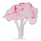Smandy Aquarium Kuenstliche Koralle Deko Silikon Künstliche Korallen Glühende Wirkung Pflanzendekoration Ornament Künstliche gefälschte Koralle für Aquarium Dekoration(Rot)