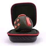 PILPOC theFube Fidget Toy - Premium Qualität Fidget Toys, Fidget Cube mit Exklusiver Schutzhülle, ADHS Fidgetwürfel , Anti-Stress Spielzeug, Antistresswürfel mit 6 Seiten, Schwarz & Rot