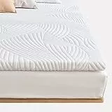 Sweetnight Topper 140x200cm,Matratzen Topper Viscoelastische Matratzenauflage Gelschaum Matratzentopper 140x200,Gel Memory Foam Topper,mit Abnehmbarem und Waschbarem Bezug,5cm Höhe,Weiß,H2