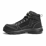 Carhartt Herren Michigan Rugged Flex® S1P Mittelhoher Sicherheitsstiefel mit Reißverschluss, Schwarz, 39
