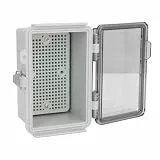 Wasserdichter Elektrischer Anschlusskasten IP67, ABS-Kunststoffgehäuse mit Montageplatte, Scharnierabdeckung für Verschiedene Outdoor-Projekte