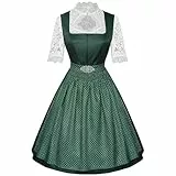 Generisch Dirndl Damen Midi Trachtenkleid Trachtenmode Trachtenrock Kleid Heimatgwand Dirndl Oktoberfest Outfit Damen
