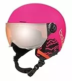 Bollé - Quiz Visor, Hot Pink Matte, Orange Gun Visor Cat. 2, Small, Snow Helmets, Unisex, Children