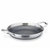 GSW Servierpfanne Innoxa Black, Edelstahlpfanne, Wabenpfanne mit kratzfester Antihaftbeschichtung, Bratpfanne Induktion, 28 cm
