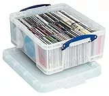 Really Useful Box 18CCB DVD-/CD- Aufbewahrungbox, 18 L, klar transparent
