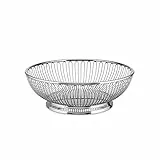 Alessi 826/24 - Design Herzstück Drahtkorb aus Edelstahl 18/10, poliert, Silber