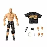 Mattel WWE Elite Actionfigur und Zubehör, Serie #122, ca. 15 cm große Sammelfigur Stone Cold Steve Austin mit 25 Bewegungspunkten und austauschbaren Händen, JHT52