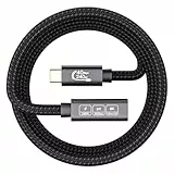 EUDOBEL USB 4 Verlängerung Kabel 0,2m，Thunderbolt 4 Verlängerungskabel，8K@60Hz PD3.1 240W 40Gbit/s USB C Kabel Stecker auf Buchse Kompatibel mit Thunderbolt 3,iPhone 15Pro,Galaxy S24,MacBook,Switch