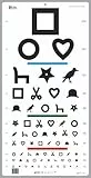 Sloan Buchstabentafel für die Nahansicht, Testentfernung 40 cm, Augentest-Tafel für Kinder und Erwachsene, 30,5 x 45,7 cm