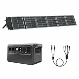DJI Power 1000 V2 Tragbare Powerstation 1024Wh, 2600W Power Station Solar mit 1 x 200 W faltbarem Solarpanel, Elektrischer Generator für Camping/Zuhause/Wohnmobile. MPPT separat.