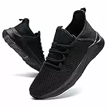 CAIQDM Damen Turnschuhe Sneaker Schuhe Damen Sportschuhe Laufschuhe Tennisschuhe Outdoor Running Damen Walkingschuhe Straßenlaufschuhe Atmungsaktiv rutschfest Leichtgewichts Schwarz 42