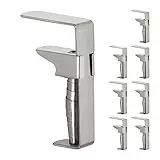 Relaxdays Tischdeckenklammern, 8er Set, verstellbare Tischklammern für Dicke Tische, Edelstahl, bis 4 cm Stärke, Silber