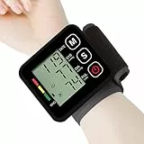 Blutdruckmessgerät, Handgelenk Blutdruckmessgerät, Herzfrequenz Hypertonie Monitor,mit Memory-Funktion,Präzise Blutdruck und Pulsmessung, tragbar und einfach zu bedienen