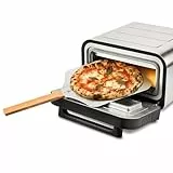 G3 Ferrari G10204 Pizza Pro 2 Minuten, 1700 W, Erreicht bis zu 450 °C, kalte Wände, Kochen in 2 Minuten, digitales Display mit 6 Programmen, feuerfeste Stein, Zubehör und Rezeptbuch im Lieferumfang