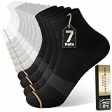 diputox Socken Herren Damen-strümpfe für Arbeit, Laufen, Tennis, Business, weiche Baumwolle,Atmungsaktiv, Nahtlose Passform, Duft–Perfekte Geschenke für ihn, Schwarz/Weiß/Grau,7 Paar, 35-38