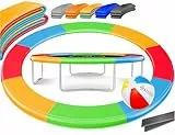 KESSER® - Trampolin Randabdeckung Ø 305 cm, 30cm breit 100% UV-beständig reißfest Federabdeckung inkl. Beachball Bunt