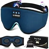 LC-dolida Schlafmaske mit Kopfhörer Bluetooth Schlafkopfhörer, Null Augendruck 3D Augenmaske,Augenabdeckung zum Schlafen Schlafbrille Seitenschläfer mit Mikrofon für Reisen/Meditation