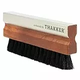 THAKKER William's Black Goatee - Premium Schallplattenbürste mit 100% Ziegenhaar | Antistatisch | Vinyl-Bürste für Nass- & Trockenreinigung | Echtholz-Griff | Retro-Design | kein Nylon