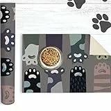 Art Maison Hundenapfmatte für Futter und Wasser, Haustierfuttermatte, Hundefuttermatte für Boden, wasserdicht, rutschfest, strapazierfähig, 30,5 x 55,9 cm