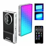 VILTROX Retro 12X RGB-Kameralicht, 360° Vollfarb-RGB-LED-Videolicht mit App-Steuerung/CRI 95+/26 Szenenmodi/2500K-8500K/22Wh wiederaufladbares tragbares Fotografie-Beleuchtungspanel für Tiktok