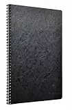 Clairefontaine 781421C Agebag Spiralbuch (DIN A4, 21 x 29,7 cm, 50 Blatt, kariert, Doppelspiralbindung, praktisch für unterwegs, robust und belastbar) 1 Stück schwarz