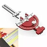 Tischkreissäge Gehrungslehre, Edelstahl Führungsschiene Zubehör Winkelmesser -65° bis 65° Mehrwinkel Rechtwinklige Führung Hilfsvorrichtung für Festool Schiene