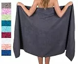 Betz Badetuch XXL 100x200 cm 100% Baumwolle – Weiches Frottee Saunatuch & Strandtuch – Pflegeleicht & saugstark – Palermo Serie – Farbe Anthrazit Grau