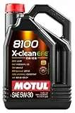 Motul 107206/74 Motor Schmieröl 8100 X-Clean EFE C2/C3 5W30 5 L, Brown