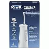 Oral-B AquaCare Pro-Expert Serie 6 Irrigator mit Oxyjet-Technologie, 3 Endstücke, 2 Arten von Wasserstrahlen, Weiß