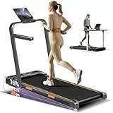 LONTEK Walking Pad Klappbar mit Steigung 10KM/H, 16% Laufband für Zuhause Klappbar mit Steigung, LED Anzeige, Fernbedienun, Laufbänder mit Handläufen, 3.0 CV Treadmill for Home, Belastung 136KG