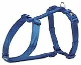 TRIXIE Premium H-Geschirr Größe XS–S: Brustumfang 30–44 cm/10 mm in royalblau - verlässliches Hundegeschirr, Bruststeg, Nacken- und Bauchgurt stufenlos verstellbar für kleine Hunde, 203202