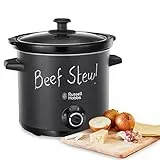 Russell Hobbs Slow Cooker [3,5l Keramik-Gartopf für opt Temperaturverteilung] Schongarer Chalkboard (Tafel-Oberfläche, 3 Temperatureinstellungen & Warmhaltefunktion, 200W) Slowcooker 24180-56