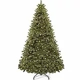 YITAHOME 182cm Künstlicher Weihnachtsbaum mit 250 LED Beleuchtung, ca. 880 Spitzen, Naturgetreu Tannenbaum mit Klappsystem-Rahmen & Metallständer, Schnellaufbau für Zuhause Geschäfte, 182 x Φ110cm