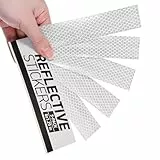 Yolev Weiße Reflektierende Aufkleber, Selbstklebend Reflektorband, 15 cm X 3,2 cm, wasserdichte Sicherheit Reflektor Sticker mit 3 Meter Diamond Grade für Kinder, Kleidung, Fahrrad, Helme, Motorräder