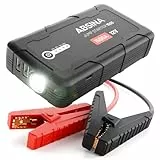 ABSINA Auto Starthilfe Powerbank 1500A - 12V Starthilfegerät geeignet für 6L Benzin & 4L Diesel - KFZ Starter Powerbank mit 2 USB Ports & Taschenlampe - Jump Starter, Auto Booster Starthilfe PKW