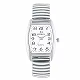 Avaner Armbanduhr Damen Herren Uhren mit quadratische Ultra-klares großes Zifferblatt Modische Damenuhren Herrenuhren mit elastisches Armband Ultra-dünne Quarzuhr für Frauen Männern