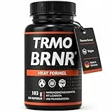 TRMO BRNR Thermo Stoffwechsel Kapseln mit Heat Formel - mit L-Carnitin, Grüntee, Grüner Kaffee-Extrakt, Ingwer, Zink, 120 Kapseln