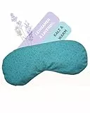 Yosana Augenkissen mit Leinsamen & Lavendel Füllung I Waschbarer Baumwollbezug I Augenmaske zur Entspannung bei Yoga, Meditation & SPA I Aromakissen Warm & Kalt anwendbar (Petrol)