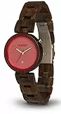 LAiMER Damen-Armbanduhr NICKY PINK Mod. 0054 aus Sandelholz - Analoge Quarzuhr mit braunem Holzarmband