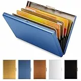 Vicloon Kartenetui Kreditkarten, 1 Stück RFID Blocking Kreditkartenhülle Kreditkarten aus Aluminium, Visitenkarten Etuis 6 Fächer, RFID & NFC Schutz Kreditkartenetui für Damen, Herren