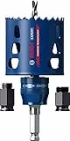 Bosch 1x EXPERT Tough Material Lochsäge Starter Set (für Holz mit Metall, Ziegelstein, Ø 68 mm, Professional Zubehör Schlagbohrer/Schrauber, Schraubendreher)