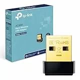 TP-Link Archer T2U Nano AC600 USB WLAN Stick Adapter(433MBit/s 5GHz, 200MBit/s 2,4GHz, WPA und WPA2-Verschlüsselungs-Standard, Windows 11/10/8.1/8/7/XP, Mac OS 10.15 und früher) schwarz/gold