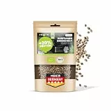 SANUUS Bio Hanfsamen ungeschält geröstet 750g - Hanfsamen ungeschält Bio aus Nutzhanf - Vegan Superfood Hanf Samen aus Deutschland High Protein, Vitamine & ballaststoffreich für Shakes, Porridge Müsli