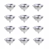 rosenice 20 Stücke 25mm Strass Kristall Diamant Knöpfe zum Nähen für Kleidung Sofa Polster Kopfteil Deko
