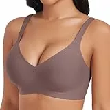 BH Damen Bequemer Große Brüste Bügelloser Seamless Bra Bequem BH Klassische Soft ohne Bügel Push Up Nahtloser Bügelloser T Shirt Gepolstert Bralette mit Extender(Grey,3XL)