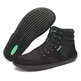 SAGUARO Barfußschuhe Damen Herren - Barfuss Schuhe Damen Outdoor Barfusschuhe High-Top Barefoot Shoes mit Zero-Drop Sohle Schwarz, Gr.40